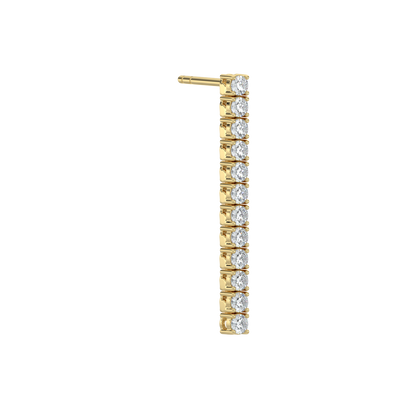 Thread Diamond Earrings-Yellow Gold