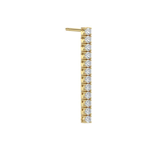 Thread Diamond Earrings-Yellow Gold