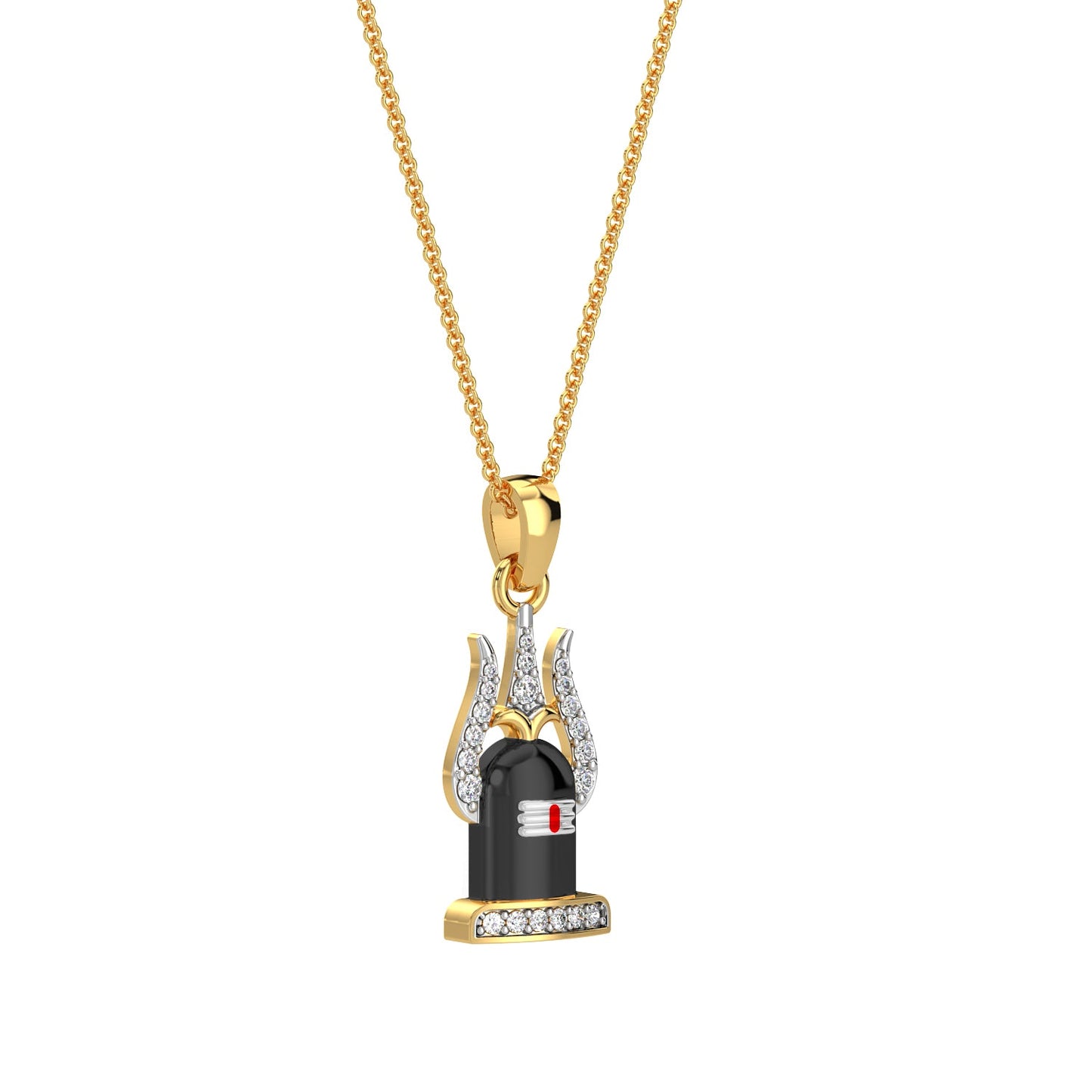 Divine Shiv Ling Pendant-Yellow Gold
