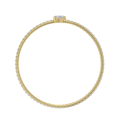 Pear Solitaire Diamond Bracelet-Yellow Gold