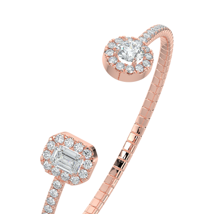 Dazzling Diamond Solitaire Bracelet-Rose Gold