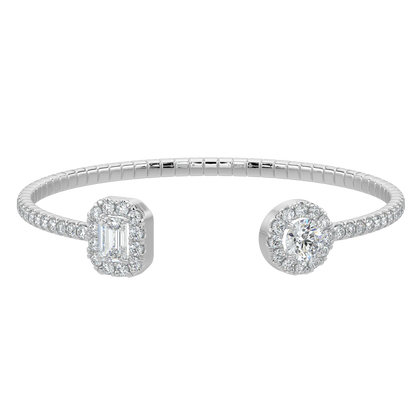 Dazzling Diamond Solitaire Bracelet-White Gold