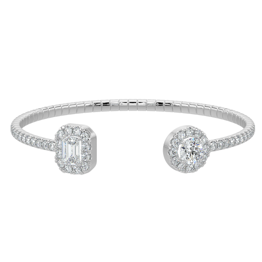 Dazzling Diamond Solitaire Bracelet-White Gold