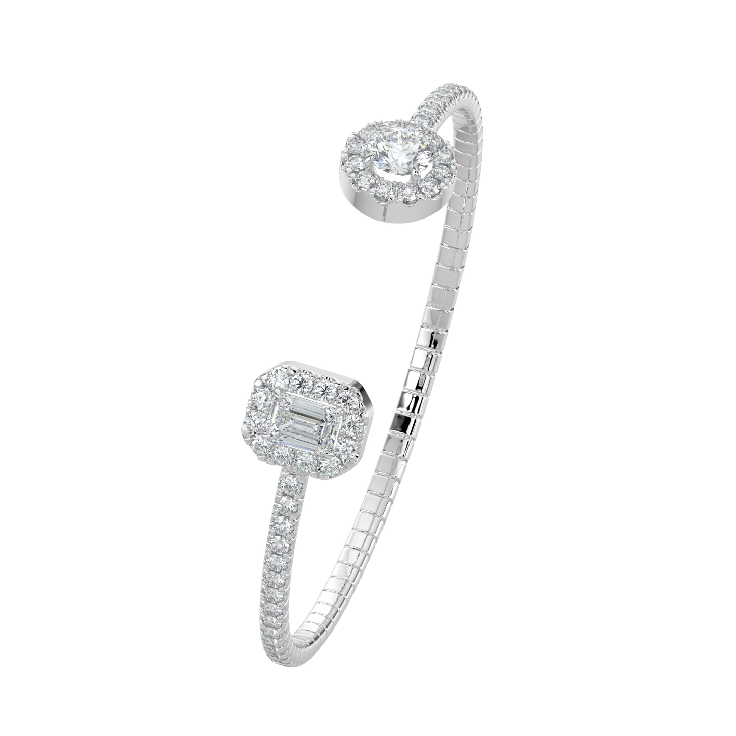 Dazzling Diamond Solitaire Bracelet-White Gold