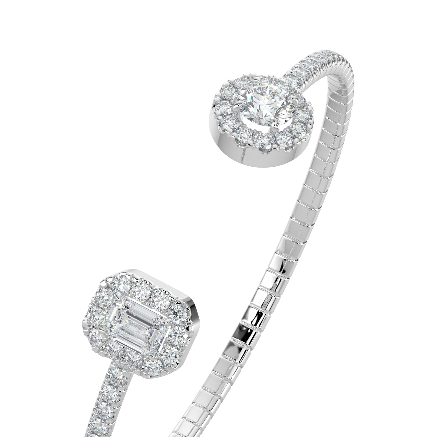 Dazzling Diamond Solitaire Bracelet-White Gold