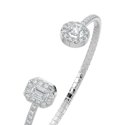 Dazzling Diamond Solitaire Bracelet-White Gold