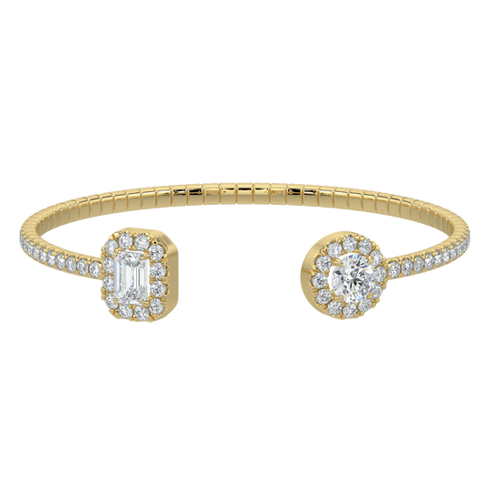 Dazzling Diamond Solitaire Bracelet-Yellow Gold