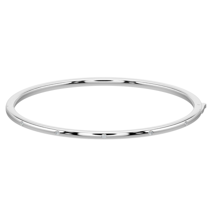 Modern Diamond Bracelet-White Gold