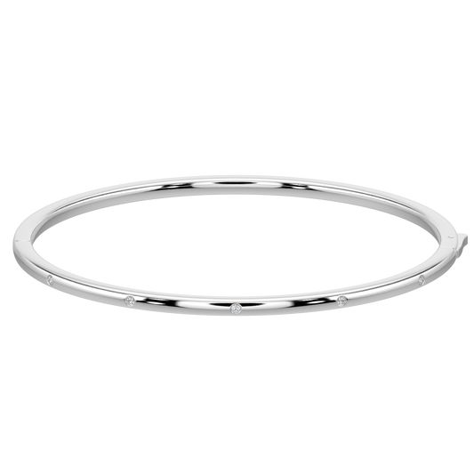 Modern Diamond Bracelet-White Gold