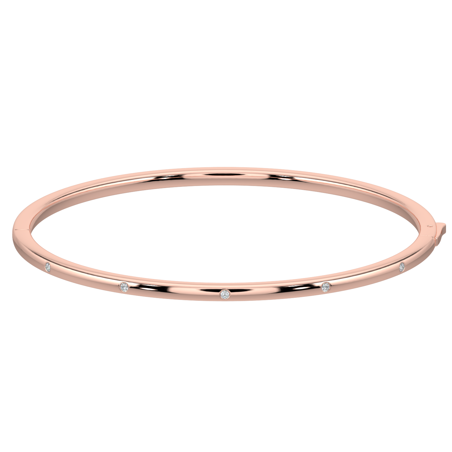 Modern Diamond Bracelet-Rose Gold