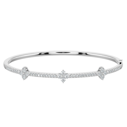 Sparkling Diamond Bracelet-White Gold
