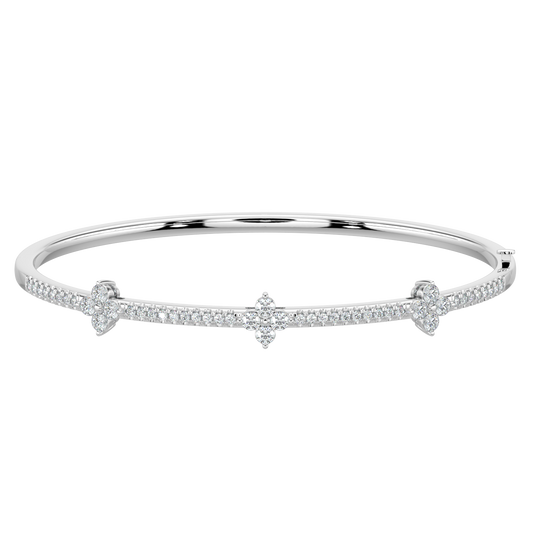 Sparkling Diamond Bracelet-White Gold