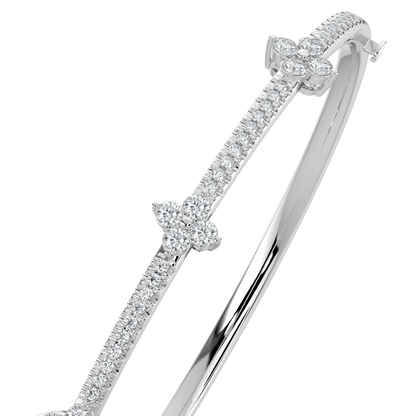 Sparkling Diamond Bracelet-White Gold