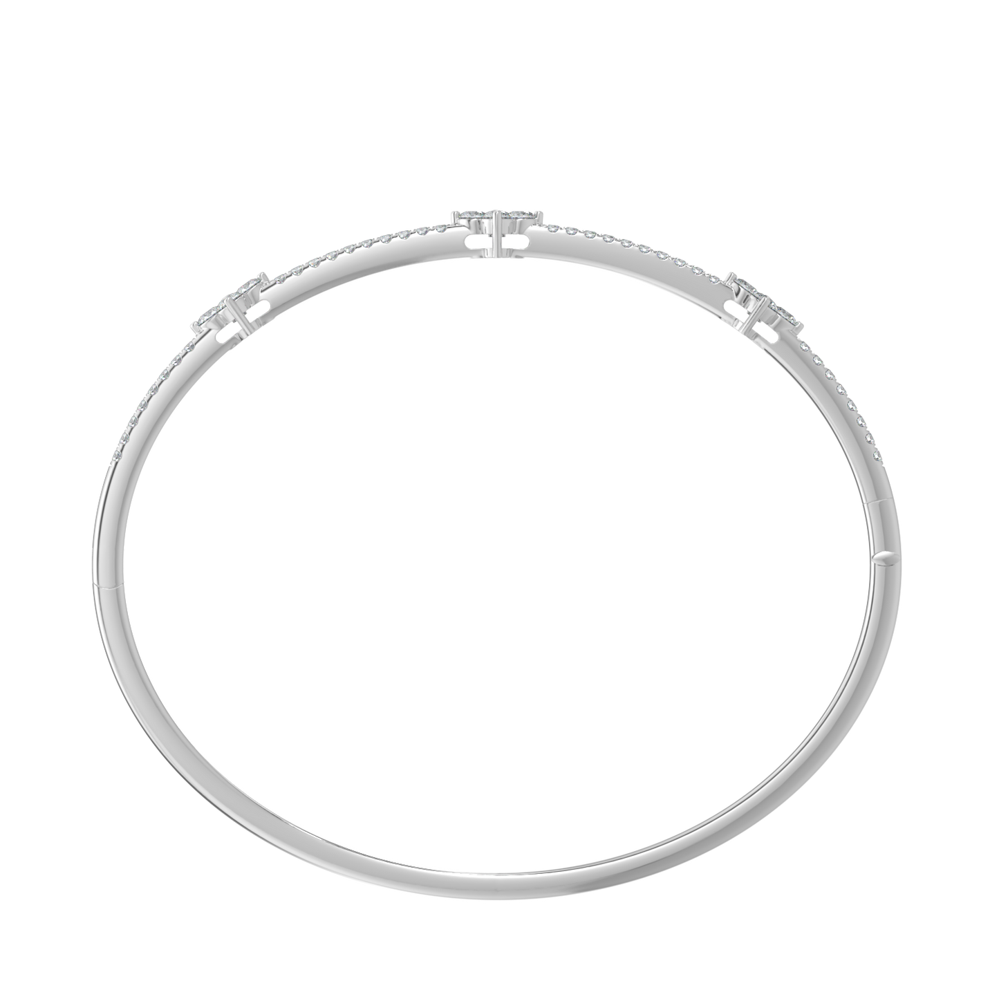 Sparkling Diamond Bracelet-White Gold