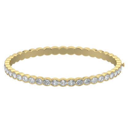 Oval Cut Diamond Bracelet-Yellow Gold