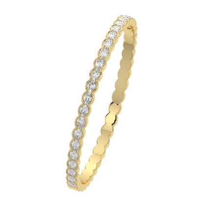 Oval Cut Diamond Bracelet-Yellow Gold