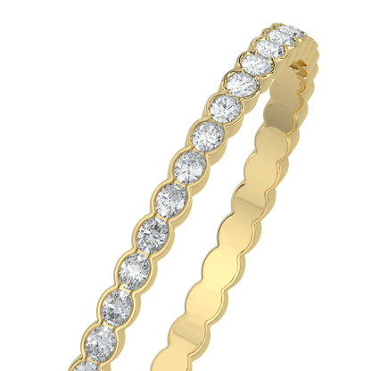 Oval Cut Diamond Bracelet-Yellow Gold