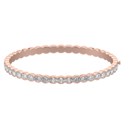 Oval Cut Diamond Bracelet-Rose Gold