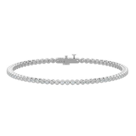 Ace Tennis Diamond Bracelet-White Gold