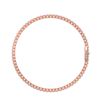 Ace Tennis Diamond Bracelet-Rose Gold