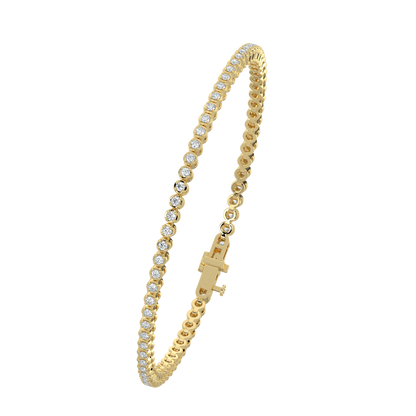 Ace Tennis Diamond Bracelet-Yellow Gold