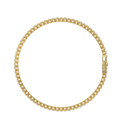Ace Tennis Diamond Bracelet-Yellow Gold