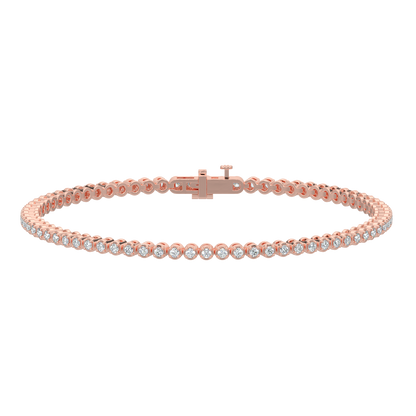 Ace Tennis Diamond Bracelet-Rose Gold
