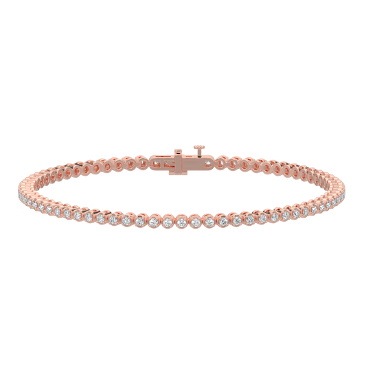 Ace Tennis Diamond Bracelet-Rose Gold