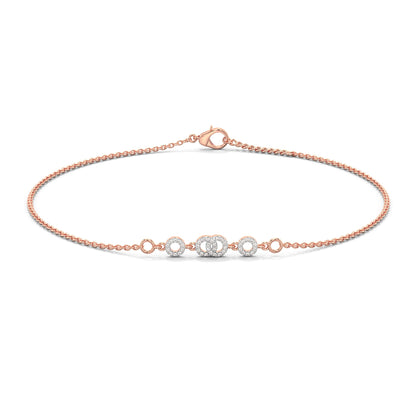 Endless Shine Diamond Bracelet-Rose Gold