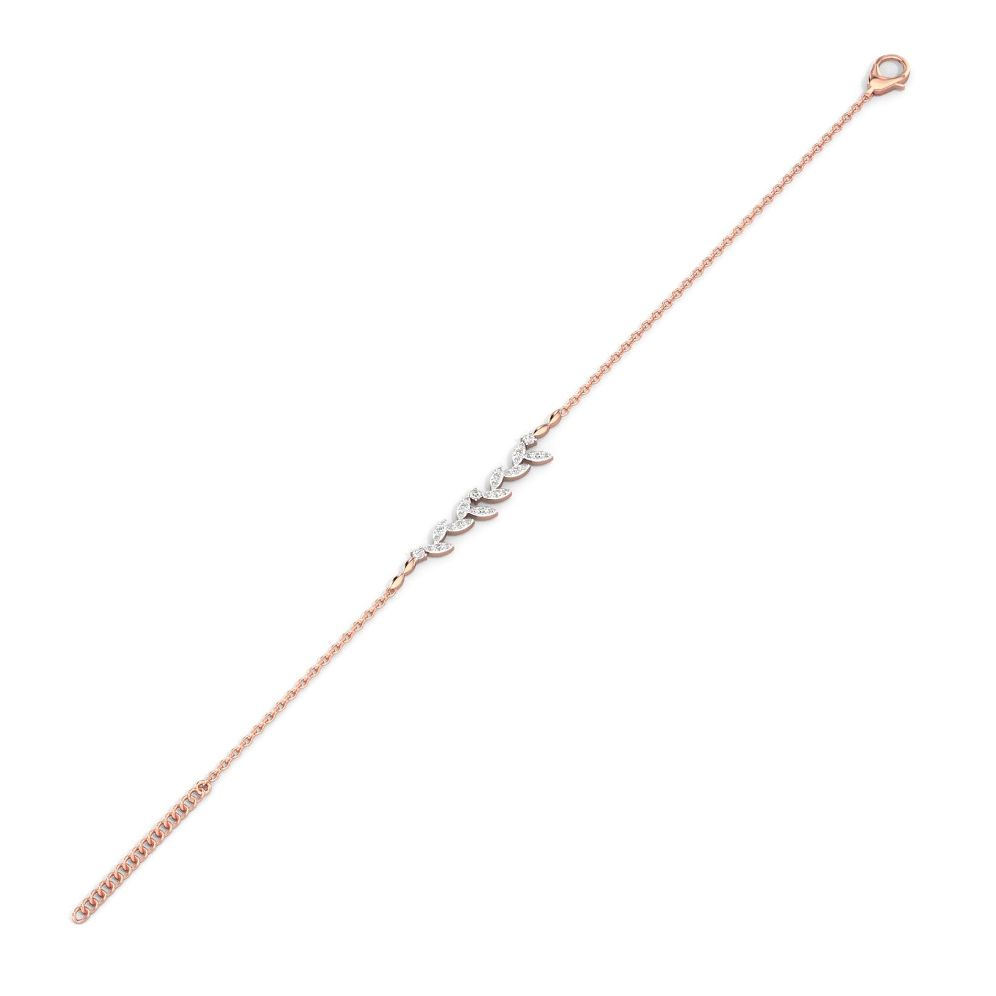 Soft Petal Glow Bracelet-Rose Gold