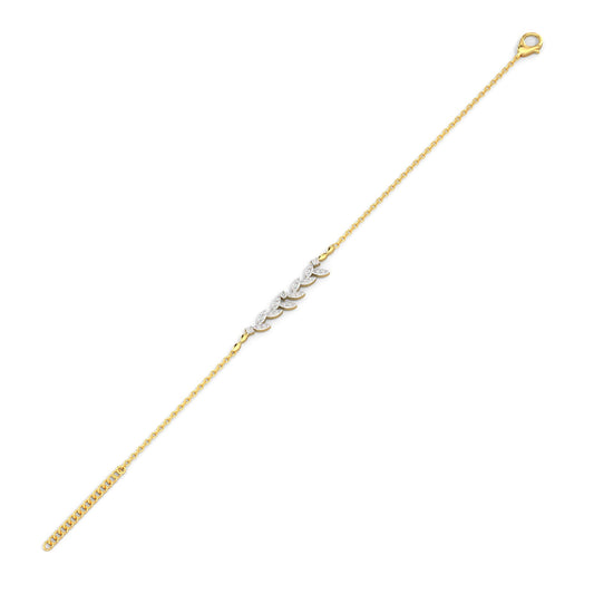 Soft Petal Glow Bracelet-Yellow Gold