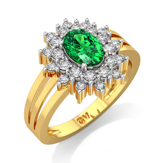 Horizon Green Gemstone Ring