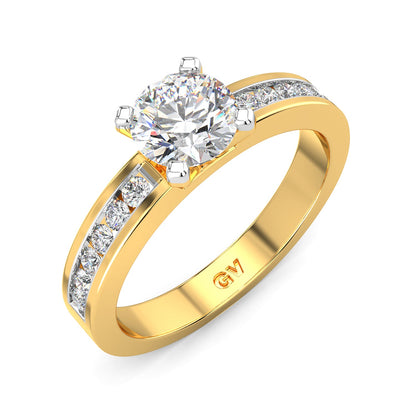 Splendor Solitaire Diamond Ring-Yellow Gold