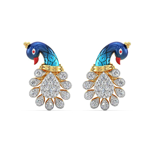 Majestic Glory Earrings-Yellow Gold