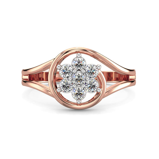 Wildflower Diamond Ring-Rose Gold