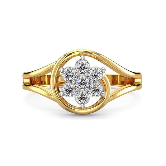 Wildflower Diamond Ring-Yellow Gold