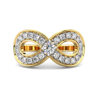 Illuminated Infinity Ring-Yellow Gold