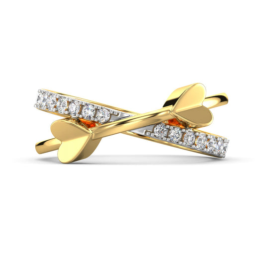 Heartbeat Diamond Ring-Yellow Gold
