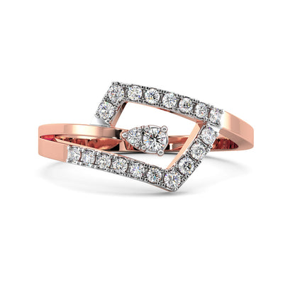 Starlit Diamond Ring-Rose Gold