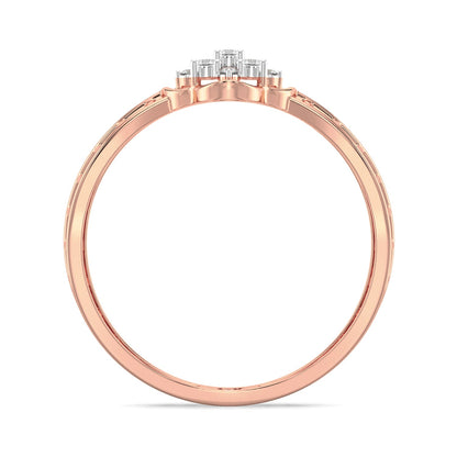 Elegant Gleam Mesh Diamond Ring-Rose Gold