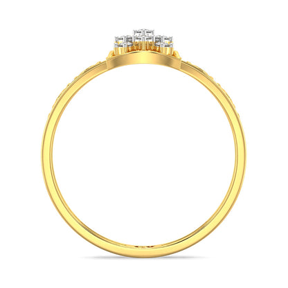 Stellar Net Mesh Diamond Ring-Yellow Gold