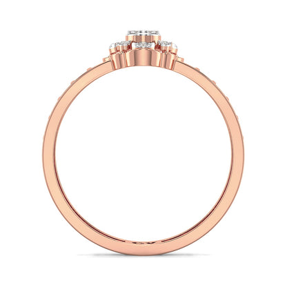 Subtle Spark Mesh Diamond Ring-Rose Gold
