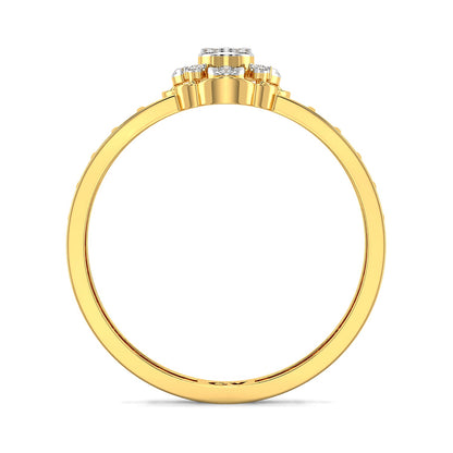 Subtle Spark Mesh Diamond Ring-Yellow Gold