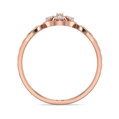 Bloom Mesh Diamond Ring-Rose Gold