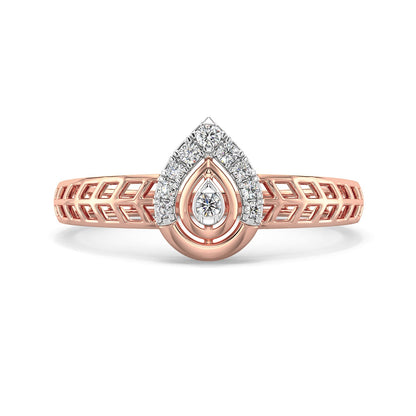 Tiny Radiance Mesh Diamond Ring-Rose Gold
