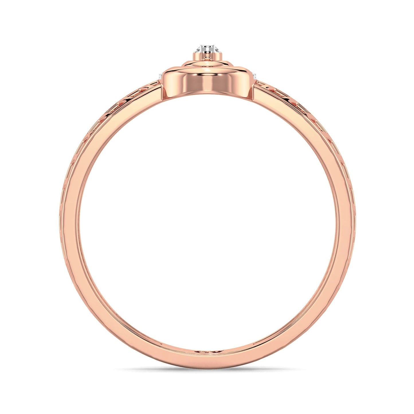 Tiny Radiance Mesh Diamond Ring-Rose Gold