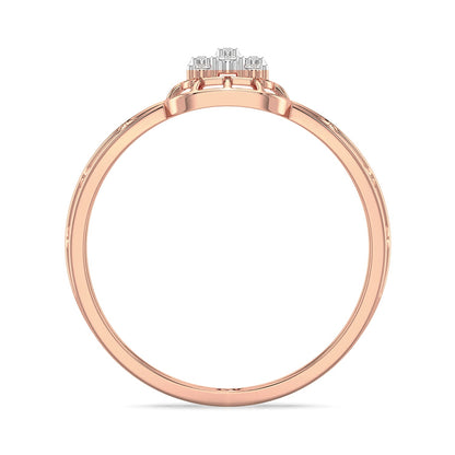Serenity Mesh Diamond Ring-Rose Gold