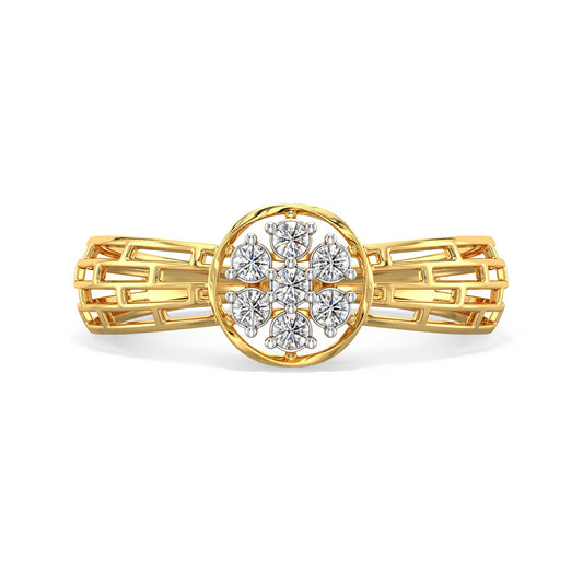 Tiny Brilliance Mesh Diamond Ring-Rose Gold