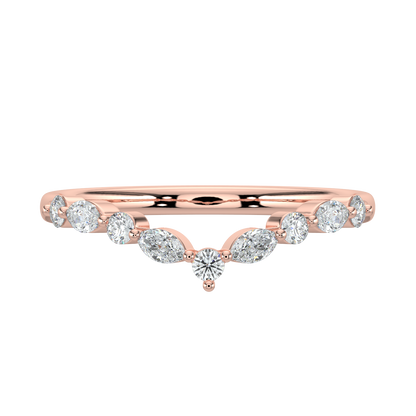 Crown Diamond Band-Rose Gold