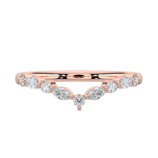 Crown Diamond Band-Rose Gold